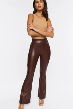 Faux Leather High-Rise Pants