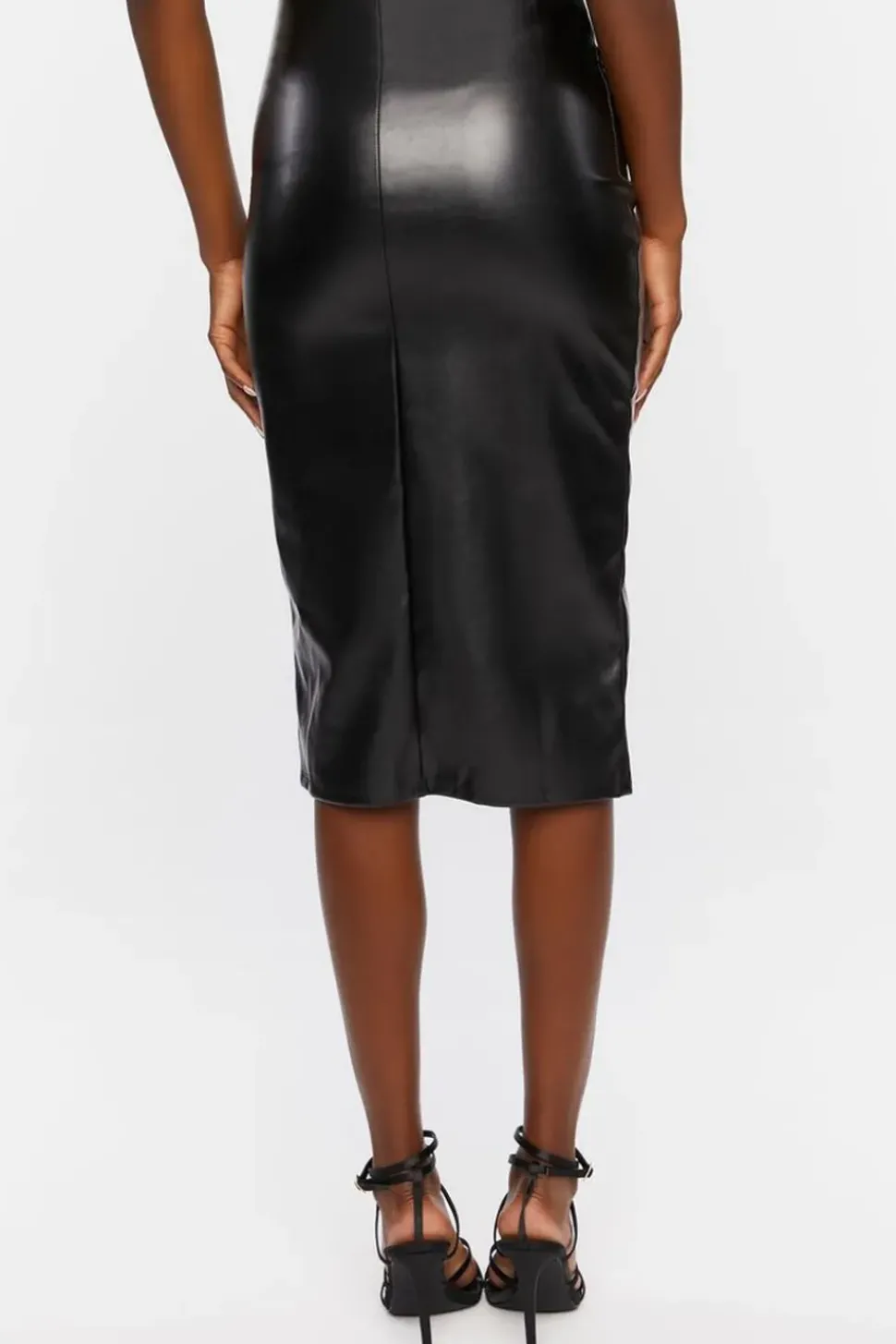 Faux Leather High-Rise Pencil Skirt