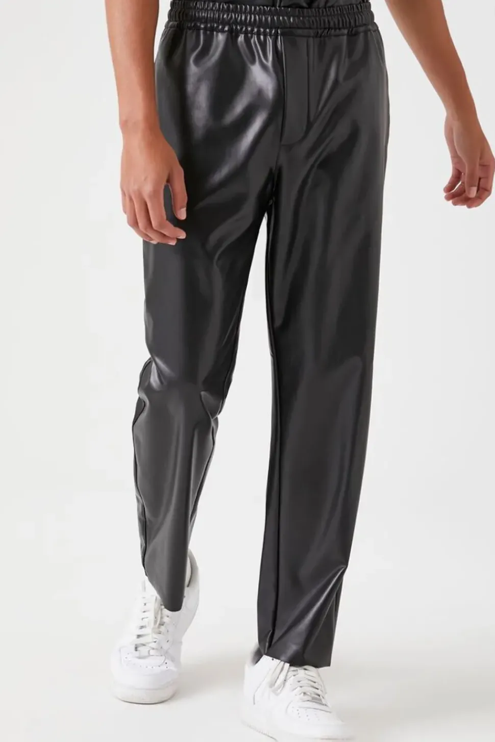 Faux Leather Joggers
