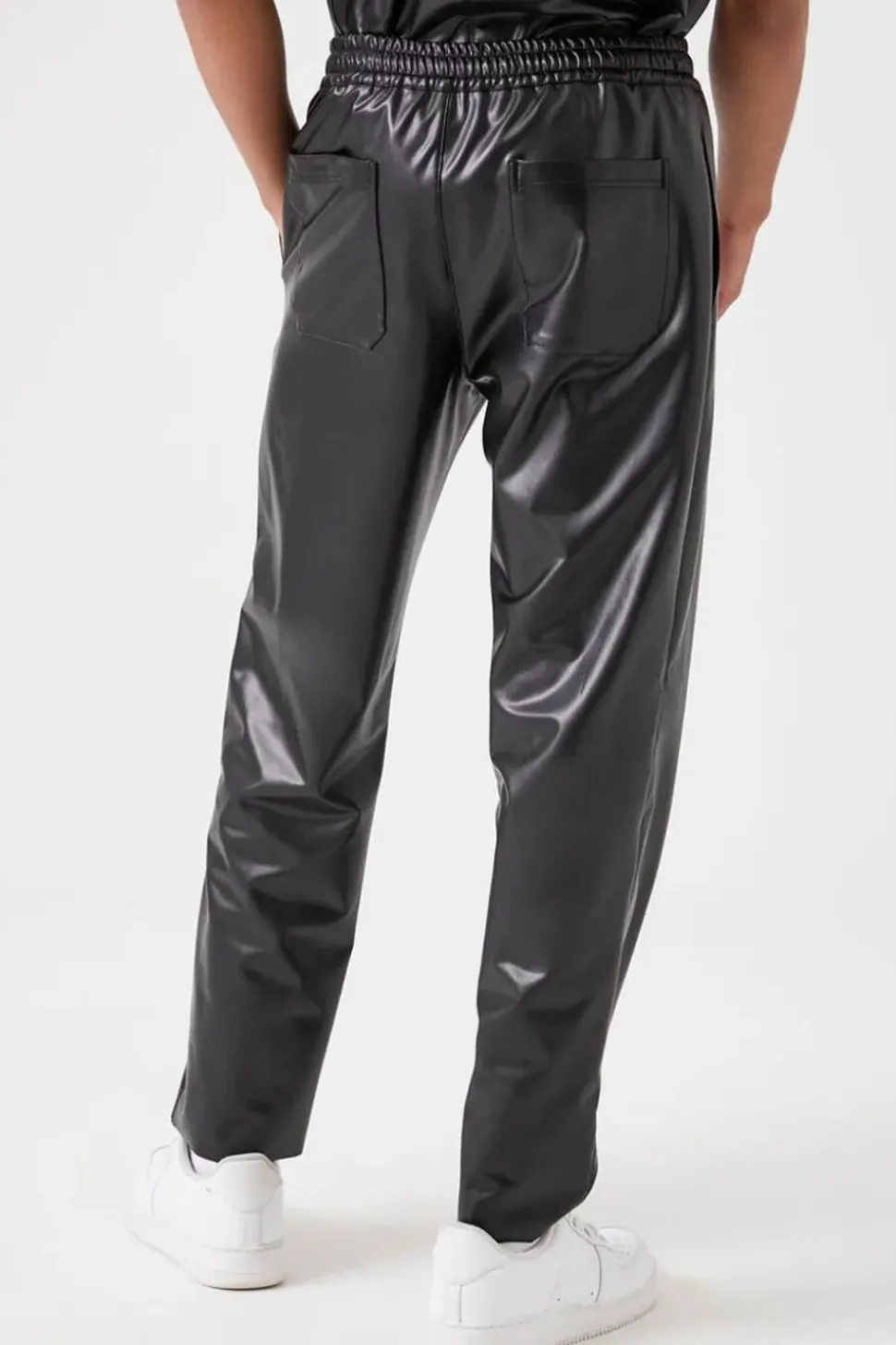 Faux Leather Joggers