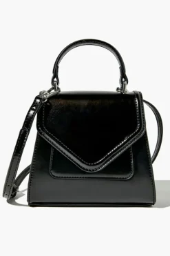 Faux Leather Mini Flap Crossbody Bag