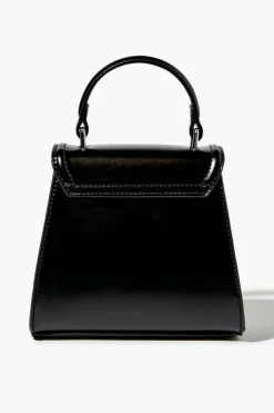 Faux Leather Mini Flap Crossbody Bag