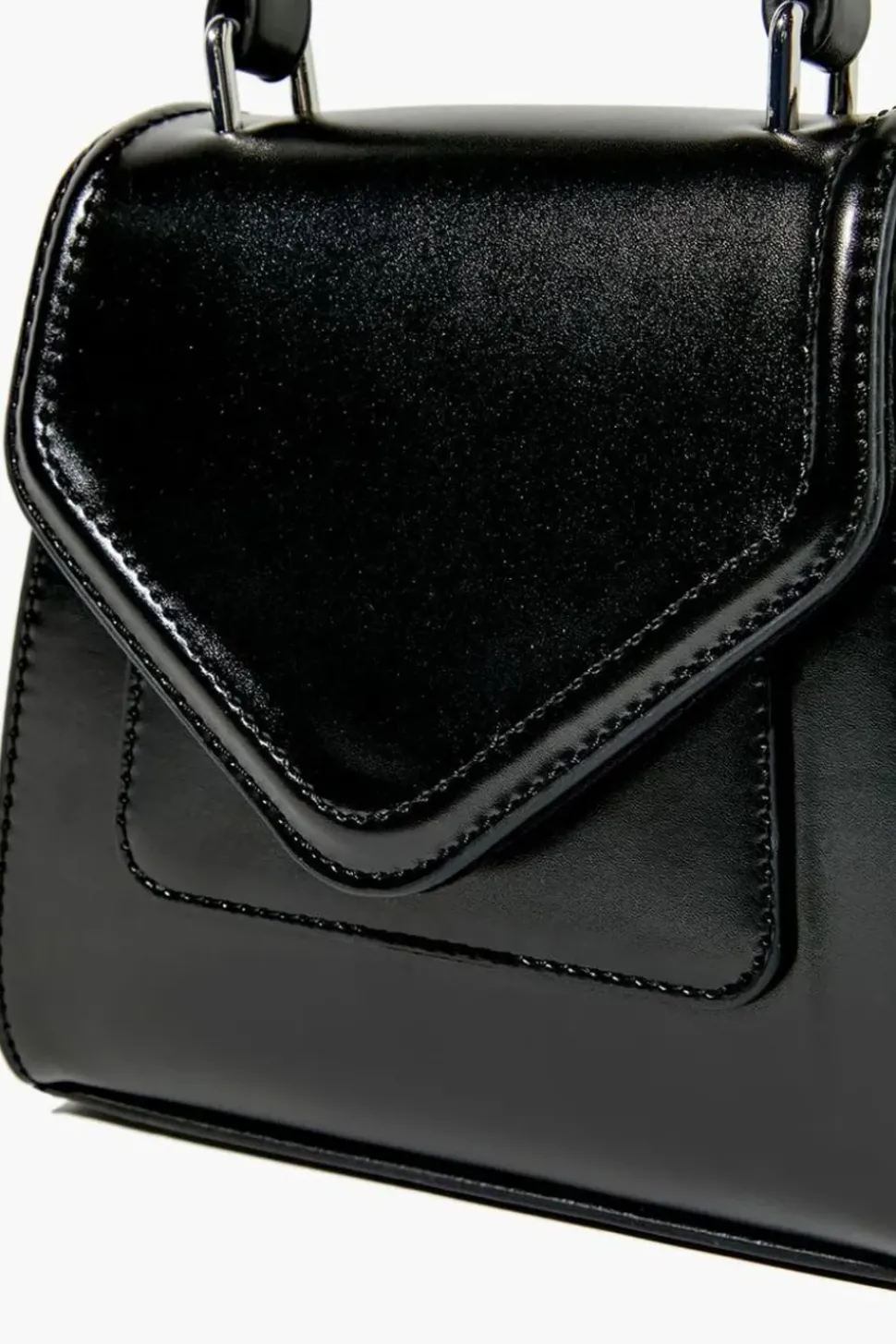 Faux Leather Mini Flap Crossbody Bag
