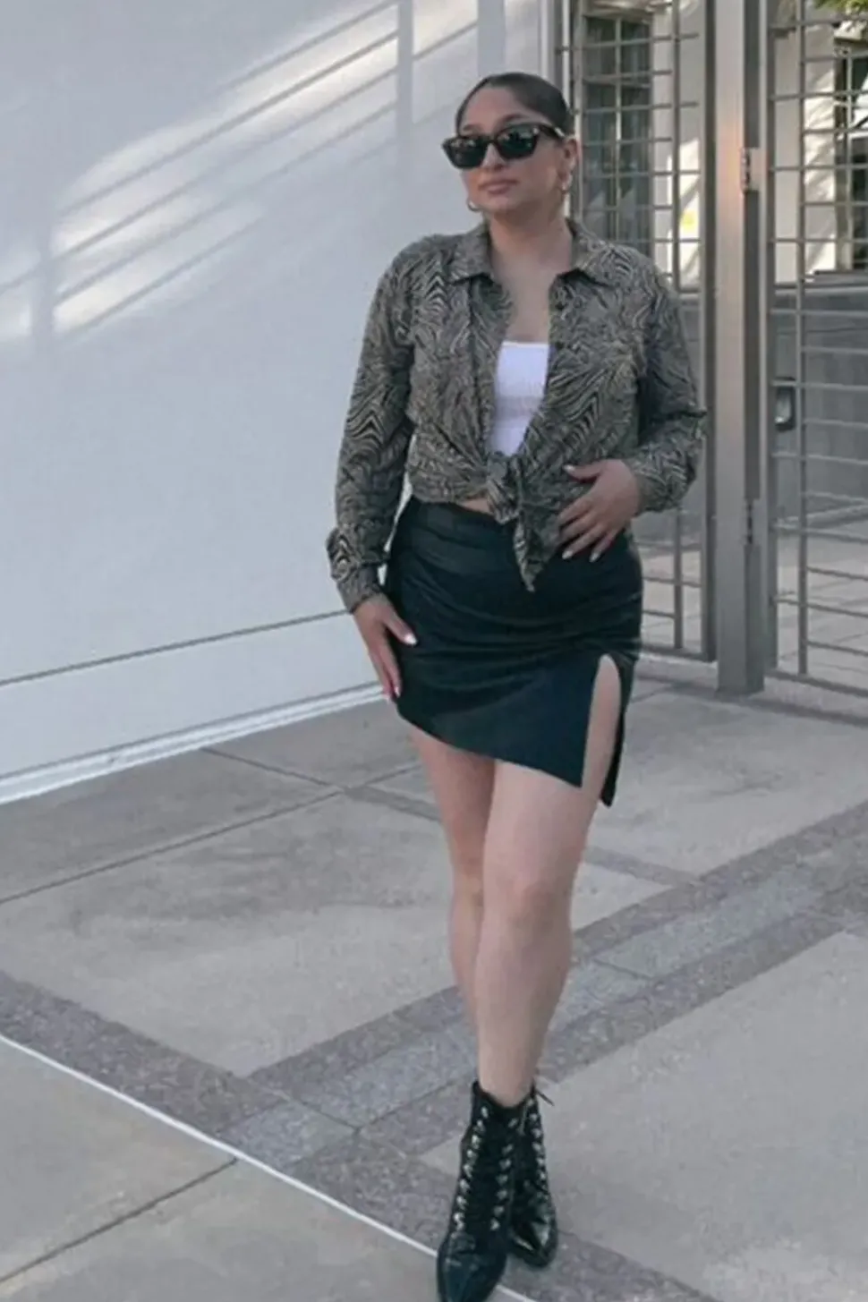 Faux Leather Mini Skirt
