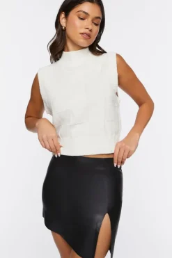 Faux Leather Mini Skirt