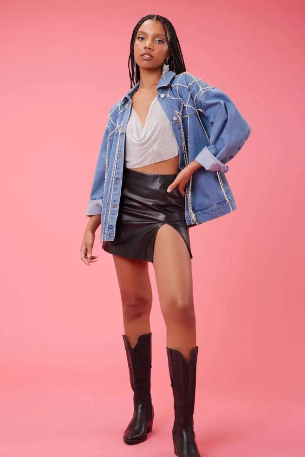Faux Leather Mini Skirt