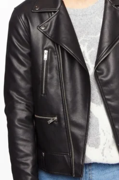 Faux Leather Moto Jacket