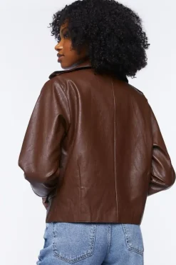 Faux Leather Moto Jacket