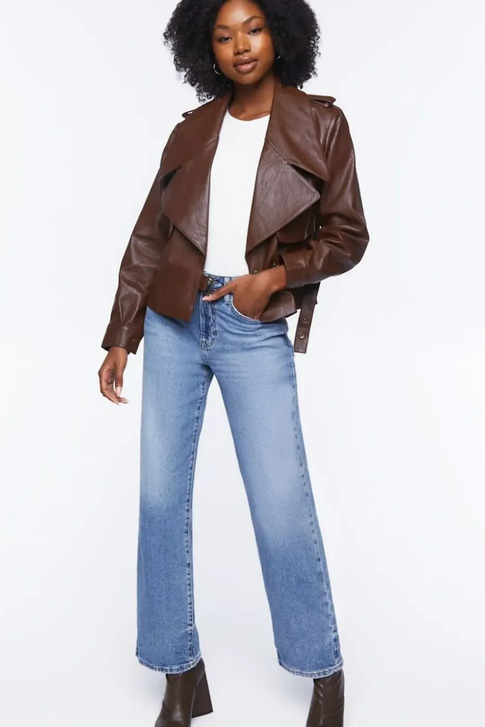 Faux Leather Moto Jacket