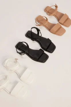 Faux Leather Open-Toe Sandals