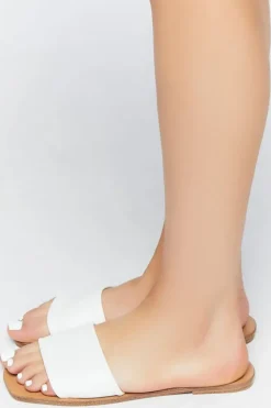 Faux Leather Open-Toe Sandals