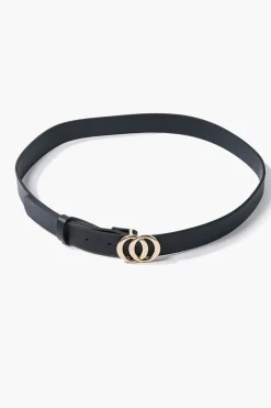 Faux Leather O-Ring Buckle Belt