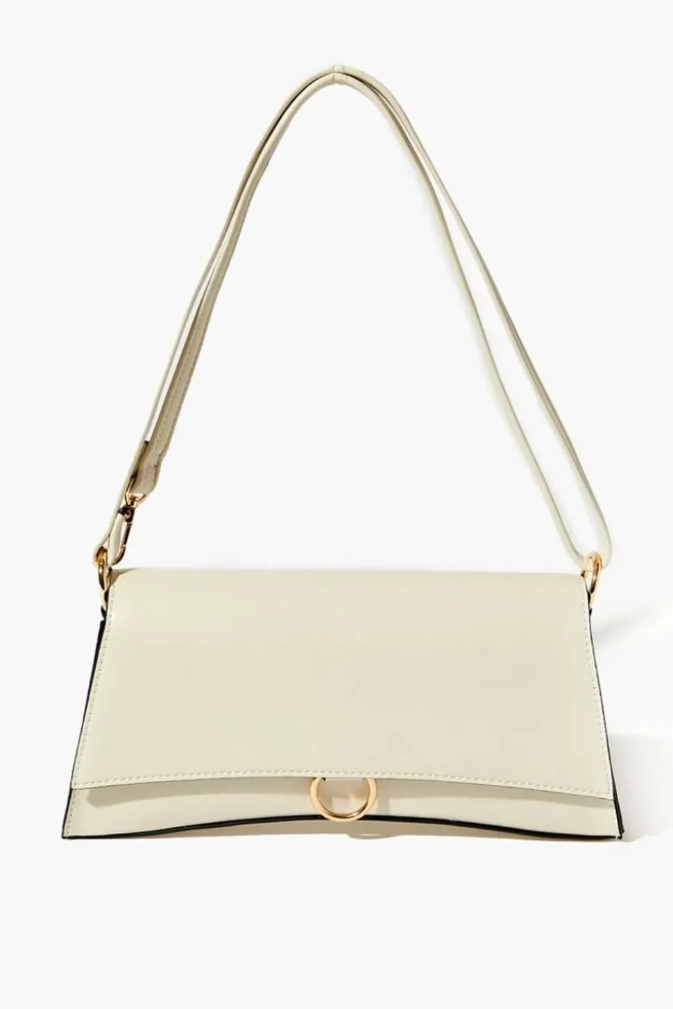 Faux Leather O-Ring Crossbody Bag