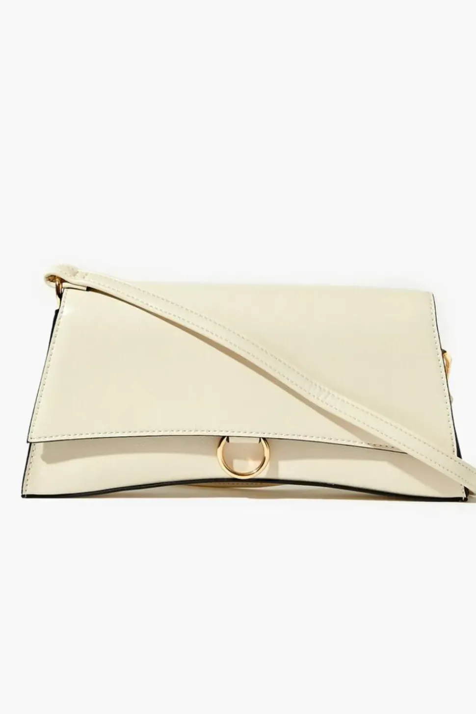 Faux Leather O-Ring Crossbody Bag