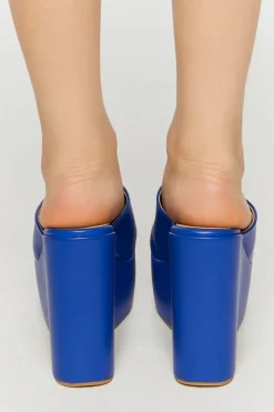 Faux Leather Platform Wedges