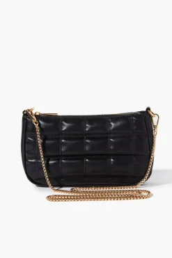 Faux Leather Quilted Crossbody Bag