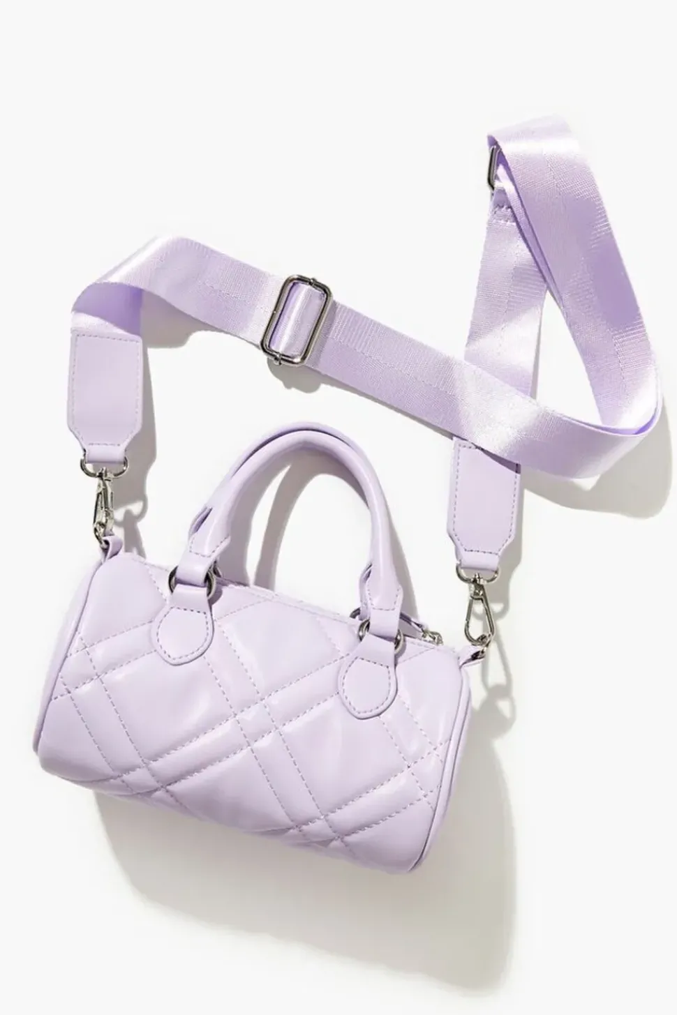 Faux Leather Quilted Crossbody Bag
