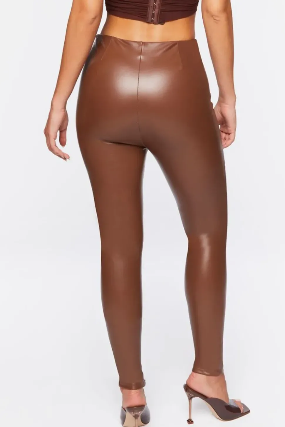Faux Leather Skinny Ankle Pants