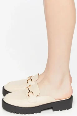 Faux Leather Slip-On Lug-Sole Oxfords