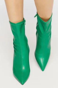 Faux Leather Stiletto Booties