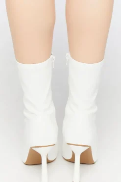 Faux Leather Stiletto Booties
