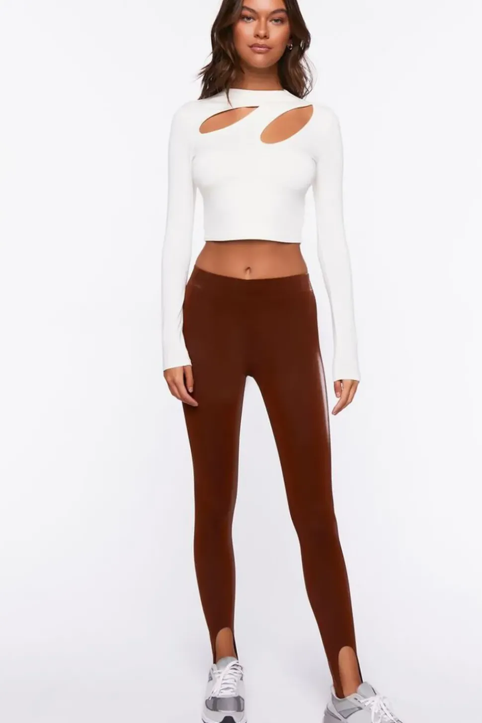 Faux Leather Stirrup Leggings