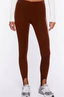 Faux Leather Stirrup Leggings