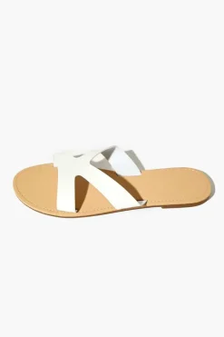 Faux Leather Strappy Flat Sandals