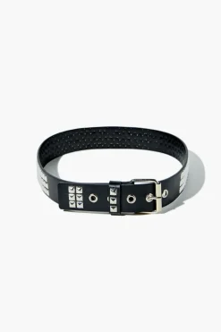 Faux Leather Studded Belt