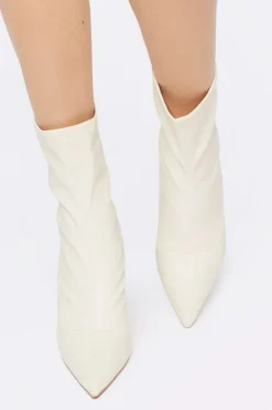 Faux Leather Studded Heel Booties