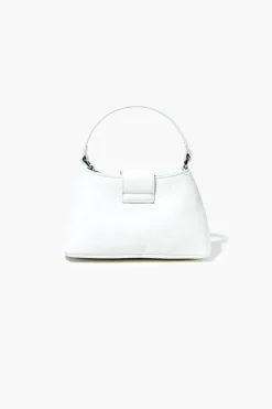 Faux Leather Twist-Lock Crossbody Bag