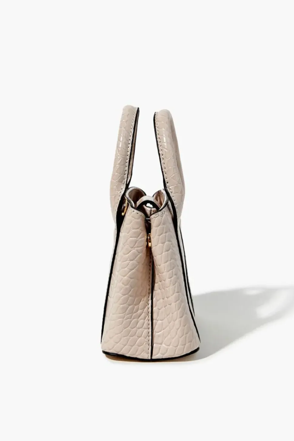Faux Patent Croc Leather Handbag