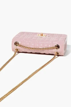 Faux Patent Leather Crossbody Bag