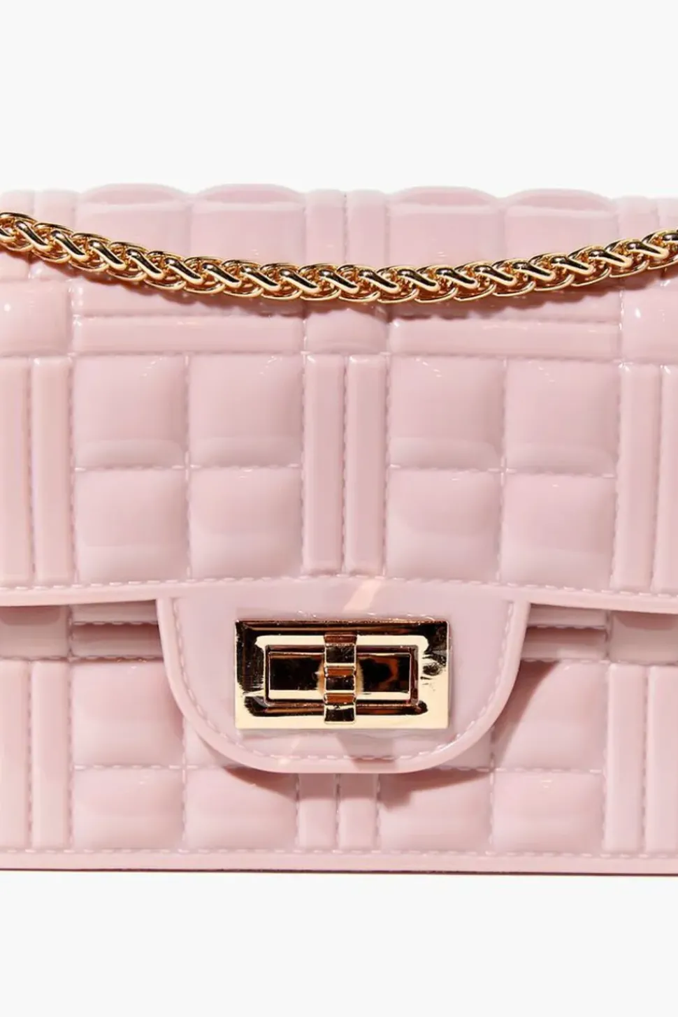 Faux Patent Leather Crossbody Bag