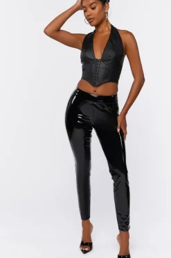 Faux Patent Leather Leggings