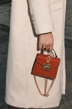 Faux Patent Leather Mini Crossbody Bag