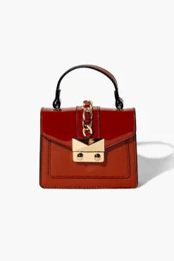 Faux Patent Leather Mini Crossbody Bag