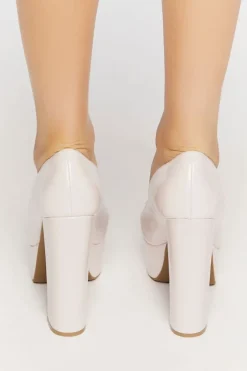 Faux Patent Leather Pumps