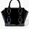 Faux Patent Leather Satchel