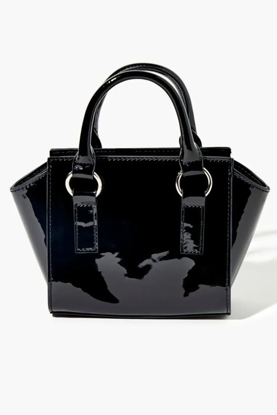 Faux Patent Leather Satchel