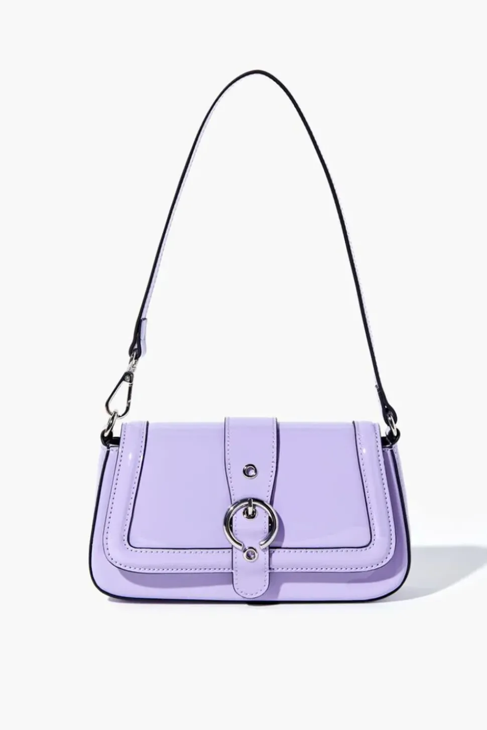 Faux Patent Leather Shoulder Bag