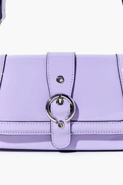 Faux Patent Leather Shoulder Bag
