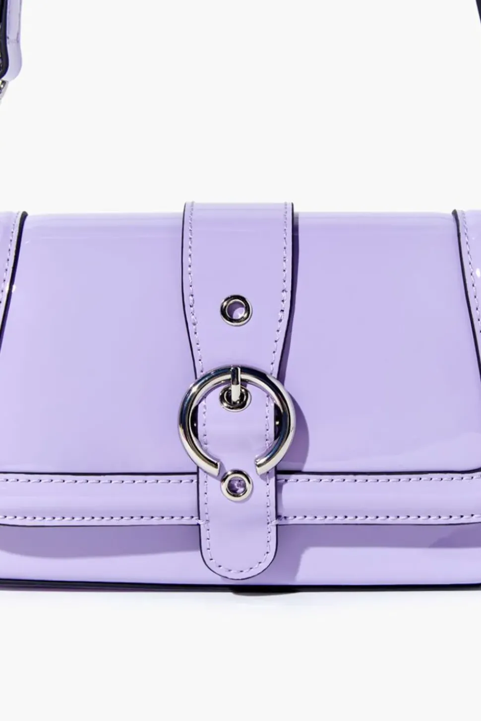 Faux Patent Leather Shoulder Bag