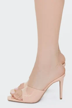 Faux Patent Leather Stiletto Heels