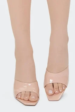 Faux Patent Leather Stiletto Heels