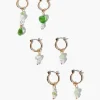 Faux Pearl Drop Hoop Earring Set