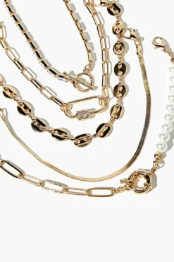 Faux Pearl & Faux Gem Bracelet Set