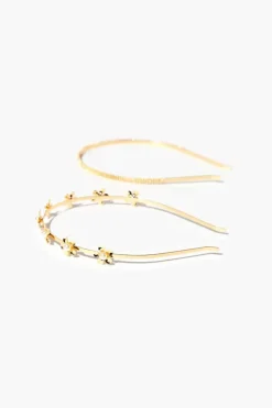 Faux Pearl Flower Headband Set