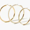 Faux Pearl Hoop Earring Set