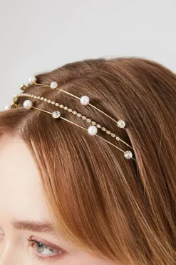 Faux Pearl & Rhinestone Headband